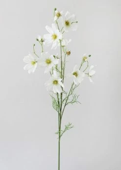 Afloral Artificial Flowers White Artificial Cosmos Flowers - 37"