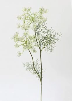 Afloral Artificial Flowers White Fake Queen Anne Wildflowers - 33"