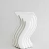 Vases Afloral Nordic Cream White Wave Vase - 8"