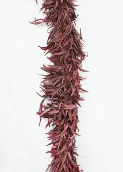 Afloral Burgundy Preserved Eucalyptus Garland - 76" Dried Flowers
