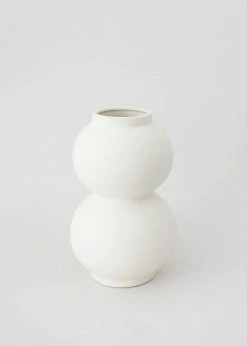 Afloral Matte Ceramic Double Orb Vase - 8"