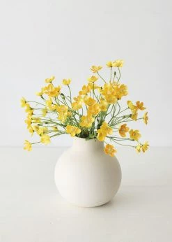 Afloral Artificial Buttercup Flowers In Yellow - 25"