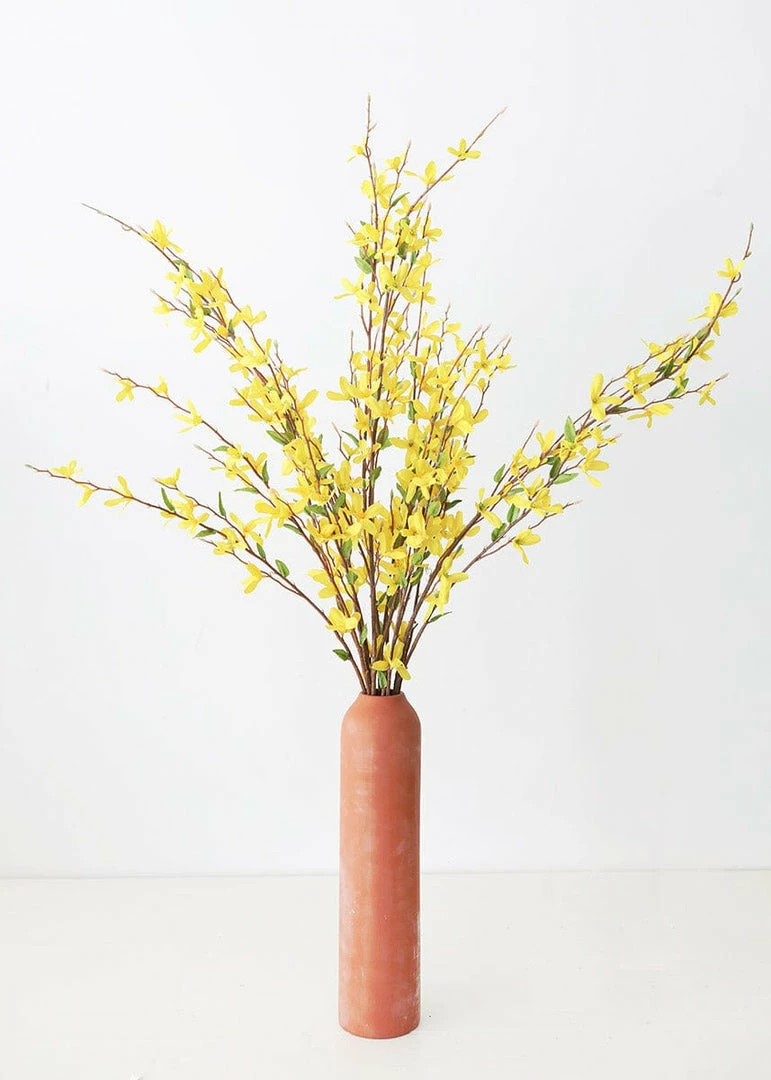 Afloral Artificial Forsythia Branch In Yellow - 38"