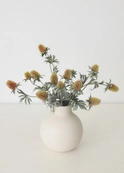 Afloral Yellow Green Artificial Thistle Wildflowers - 30.5"