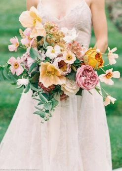 Afloral Artificial Flowers Silk English Cabbage Rose In Mauve - 25