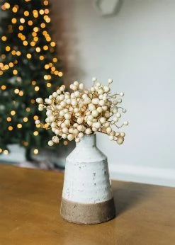 Afloral Artificial Plants Fake Berries Pick In Cream Beige - 9