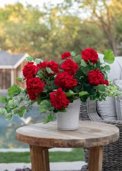 Afloral UV Protected Indoor/Outdoor Artificial Geraniums - 18" Artificial Flowers