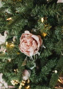 Afloral Artificial Flowers Artificial Snowy Pink Peony Flower - 27.5